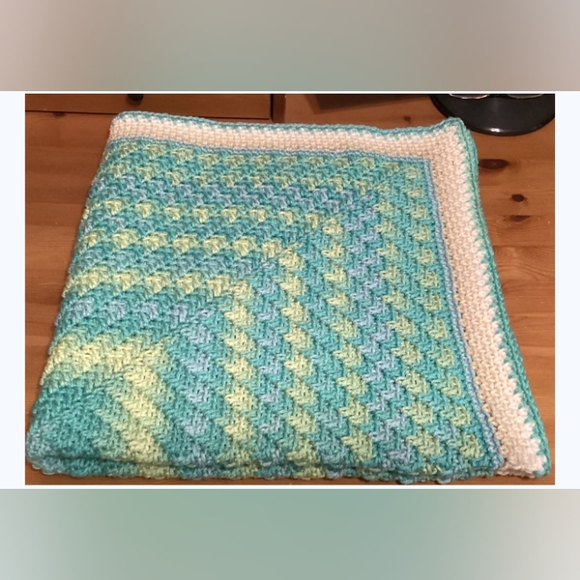 NEW Crochet Lapghan Seaside & Sand Ombre yarns. 100 percent acrylic. Gorgeous. - Picture 2 of 2
